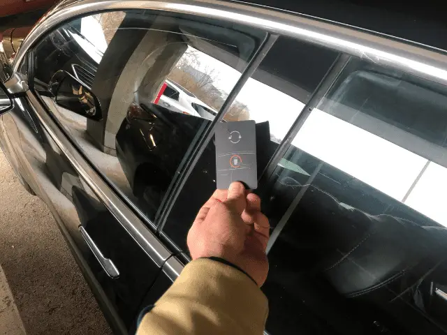 Opening Tesla Door with Keycard