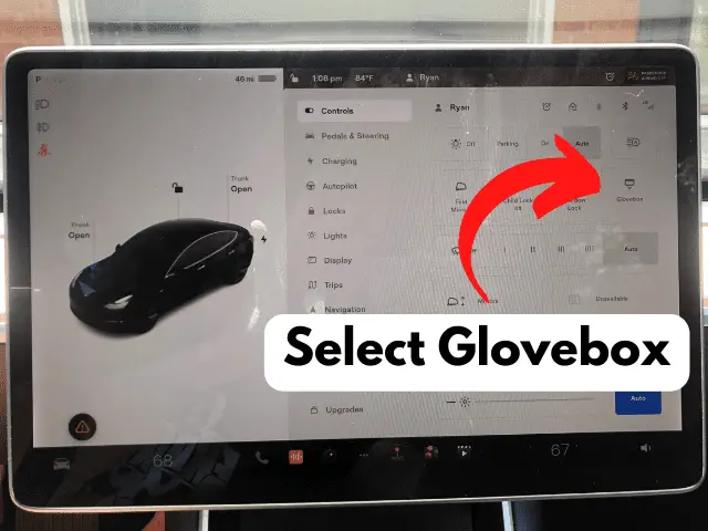 Select Glovebox Icon