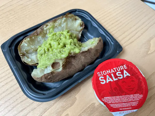 Wendy's Baked Potato with Guacamole and Salsa