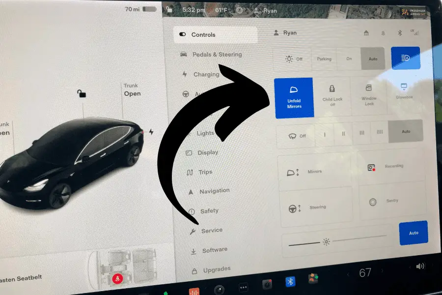 Unfold Mirrors button on Controls Tab