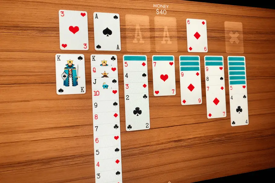 Solitaire Game on Tesla Model 3